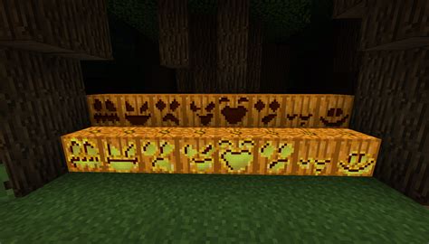 Minecraft pumpkin texture Simply tweaks the pumpkins a bit, a tweaked side texture, better bottom texture,new top textures for both the normal, carved and jack o lantern variant, while also giving the carved pumpkin & jack o lantern 10 variants, which are fully animated for the jack o lantern with a smooth 16 frame animation! that's 160 new textures in total for just the